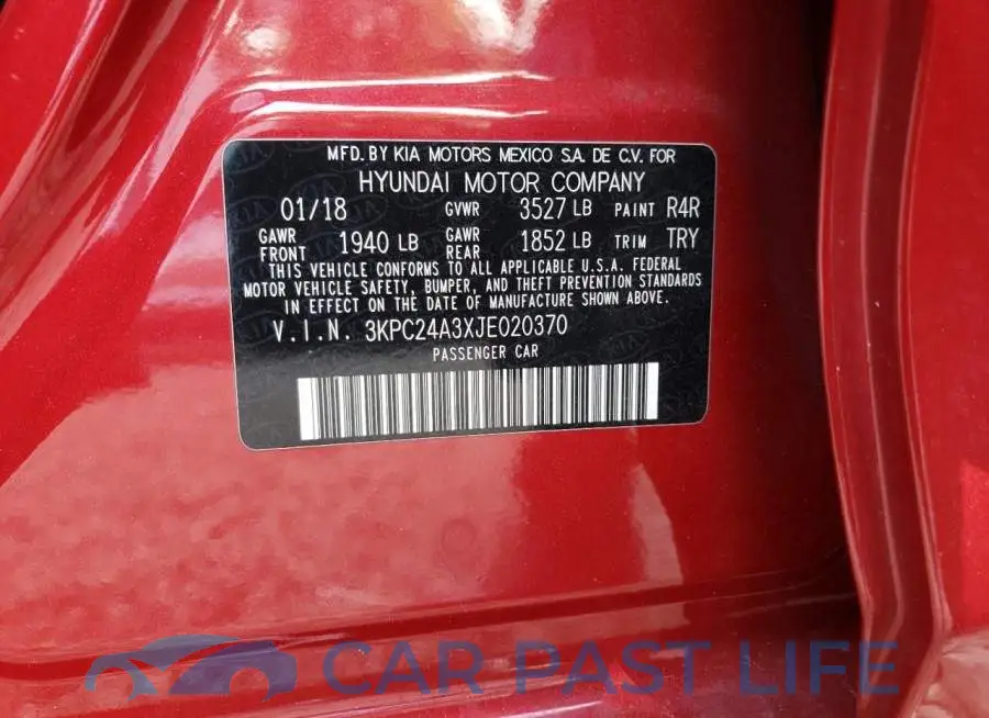 3KPC24A3XJE020370# 12
