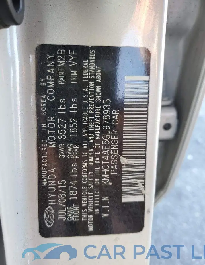 KMHCT4AE5GU978935# 12