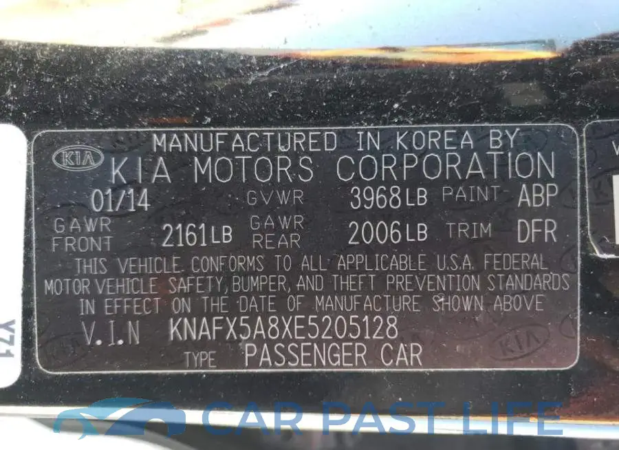 KNAFX5A8XE5205128# 10