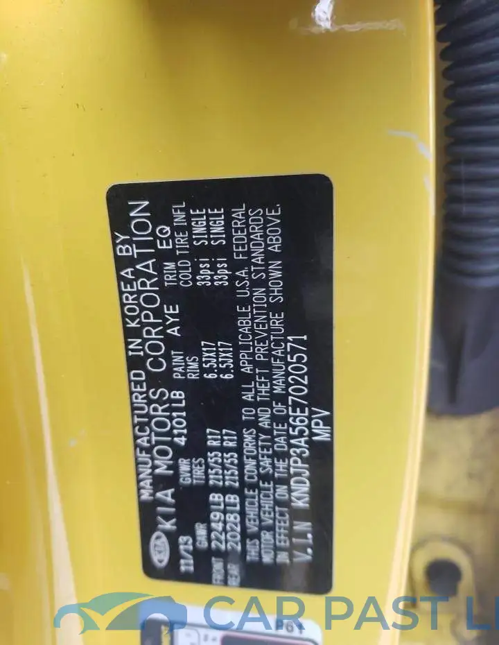 KNDJP3A56E7020571# 13