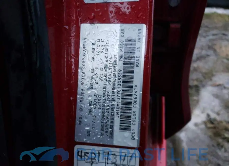 JM1BM1U77G1308359# 13