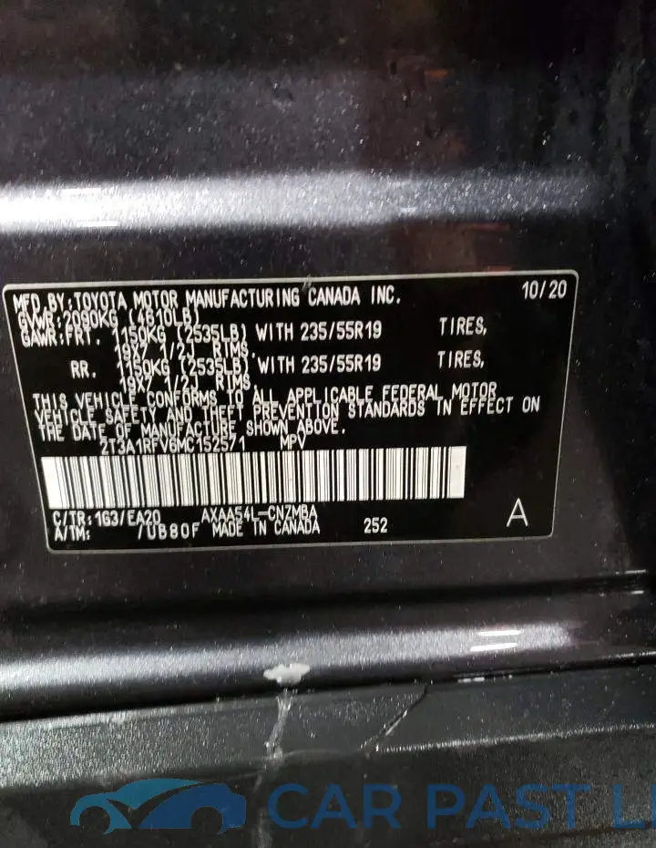 2T3A1RFV6MC152571# 13