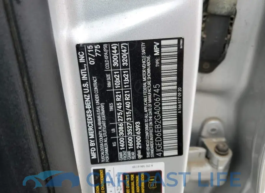 4JGED6EB2GA006745# 13