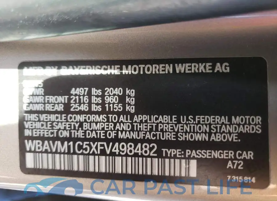 WBAVM1C5XFV498482# 13