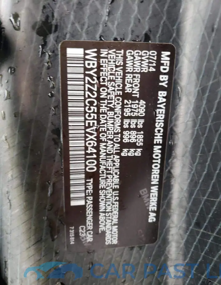 WBY2Z2C55EVX64100# 12
