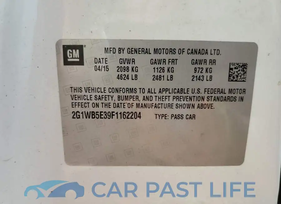 2G1WB5E39F1162204# 12