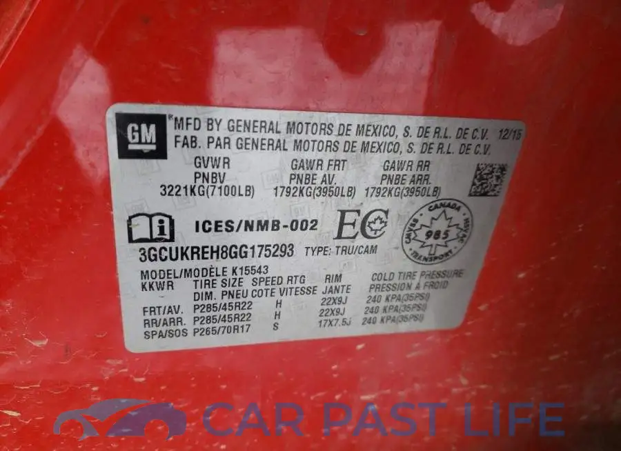 3GCUKREH8GG175293# 12