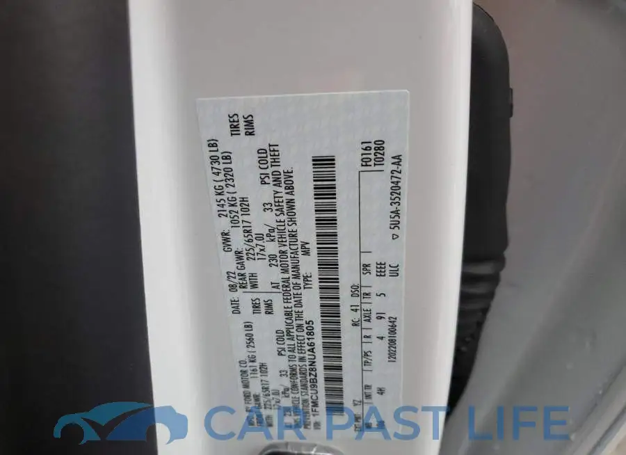1FMCU9BZ8NUA61805# 13