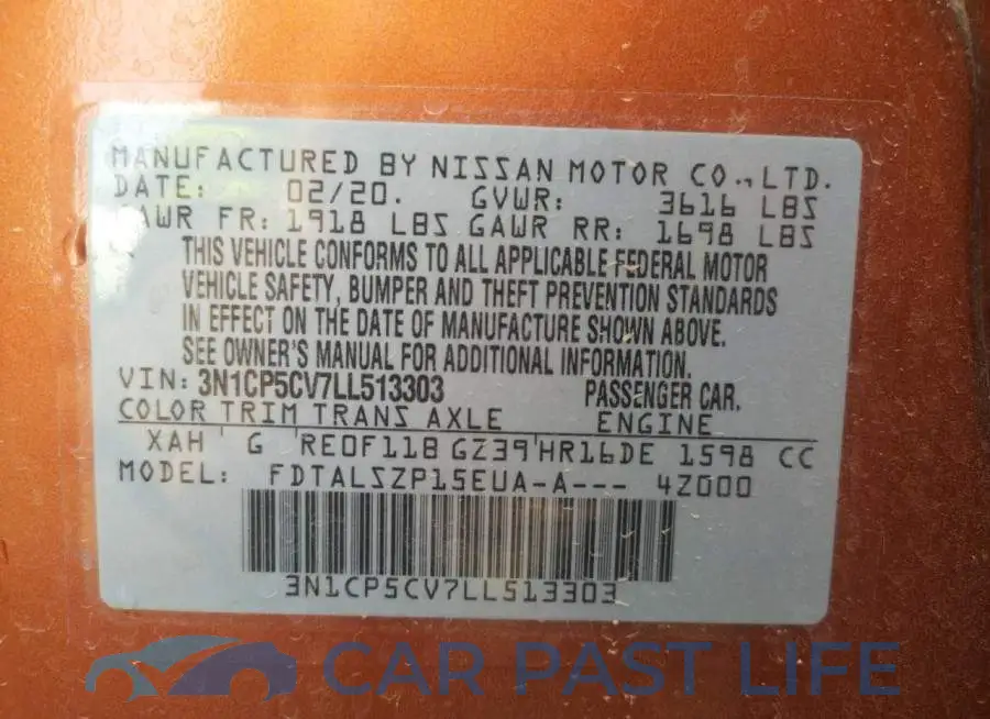 3N1CP5CV7LL513303# 12