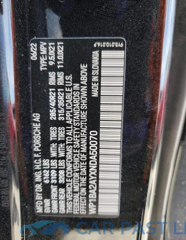 WP1BA2AYXNDA50070# 14