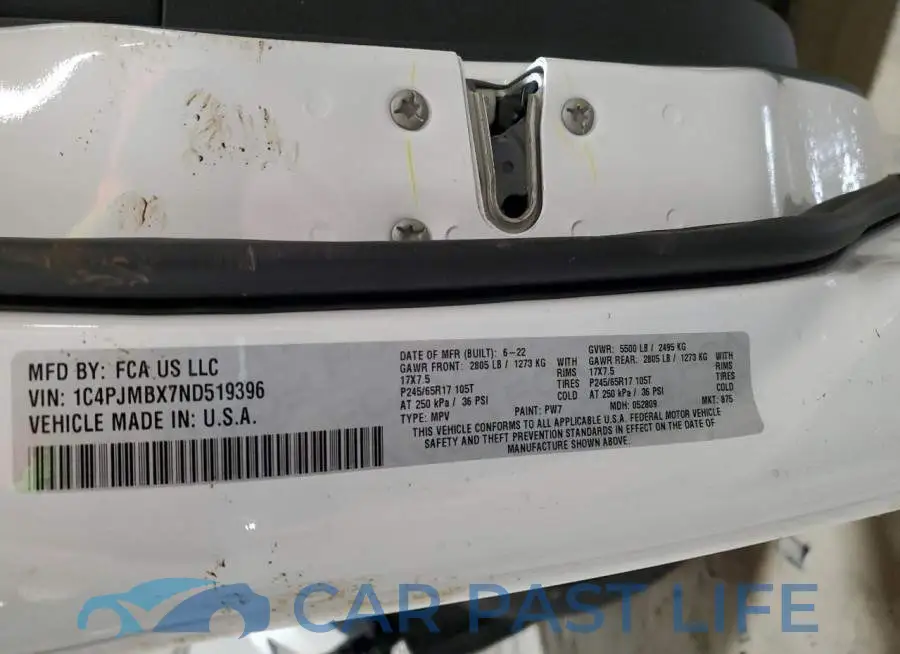 1C4PJMBX7ND519396# 12