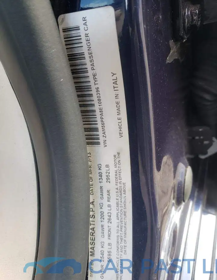 ZAM56PPA8E1080396# 10