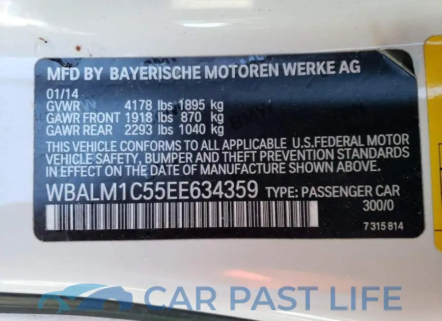 WBALM1C55EE634359# 12
