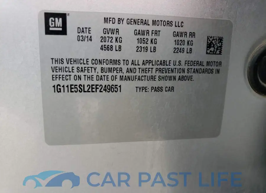 1G11E5SL2EF249651# 12