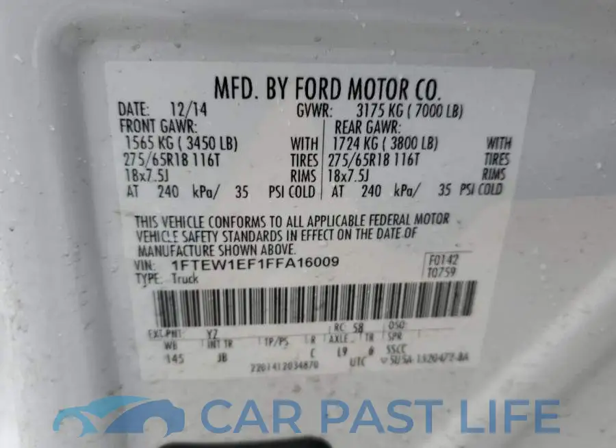 1FTEW1EF1FFA16009# 12
