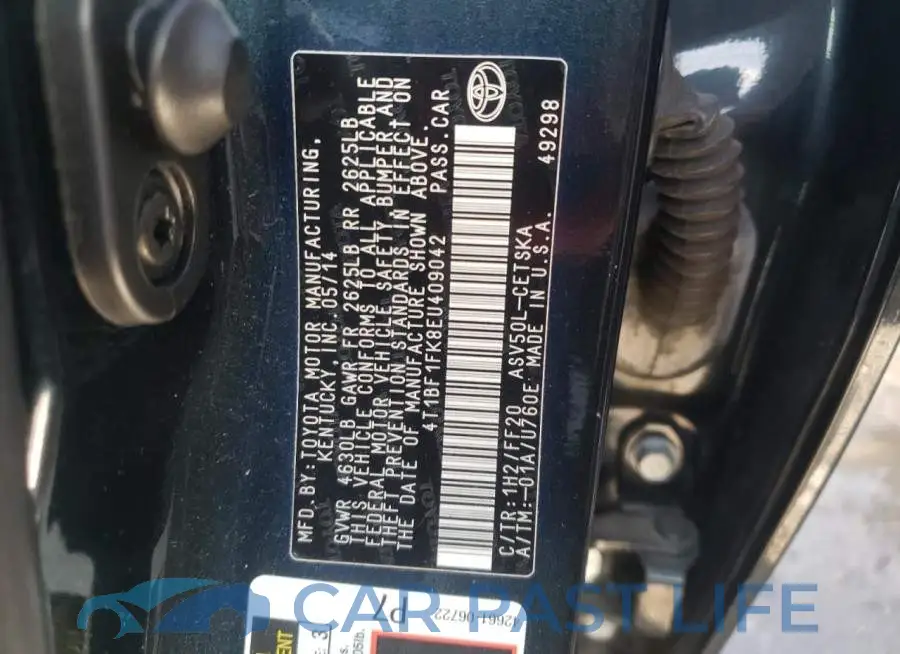 4T1BF1FK8EU409042# 12