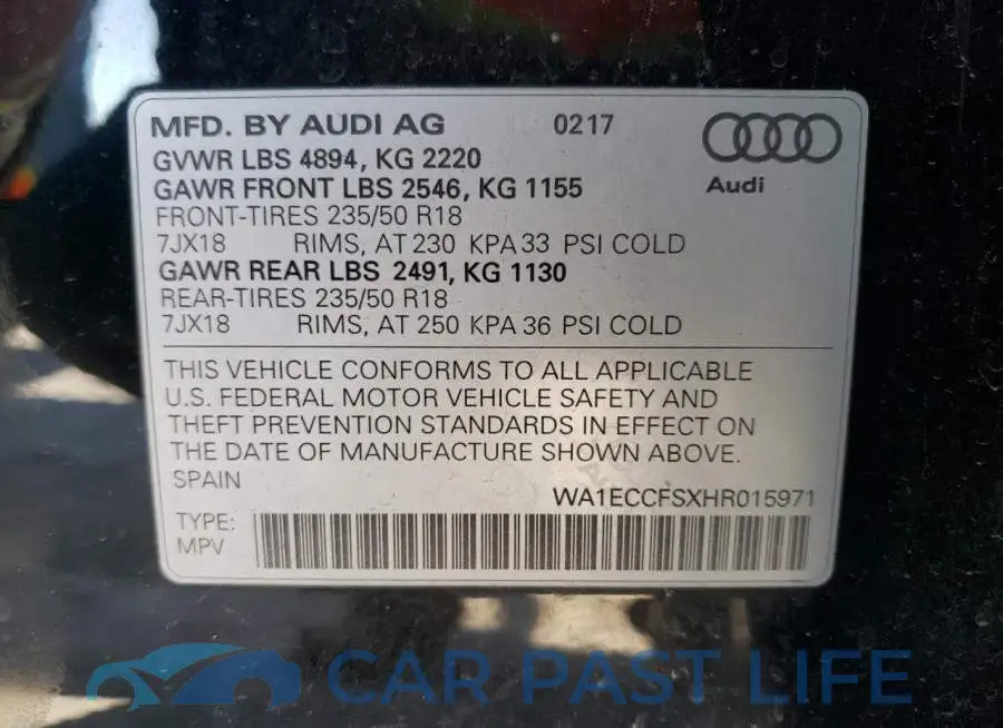 WA1ECCFSXHR015971# 13
