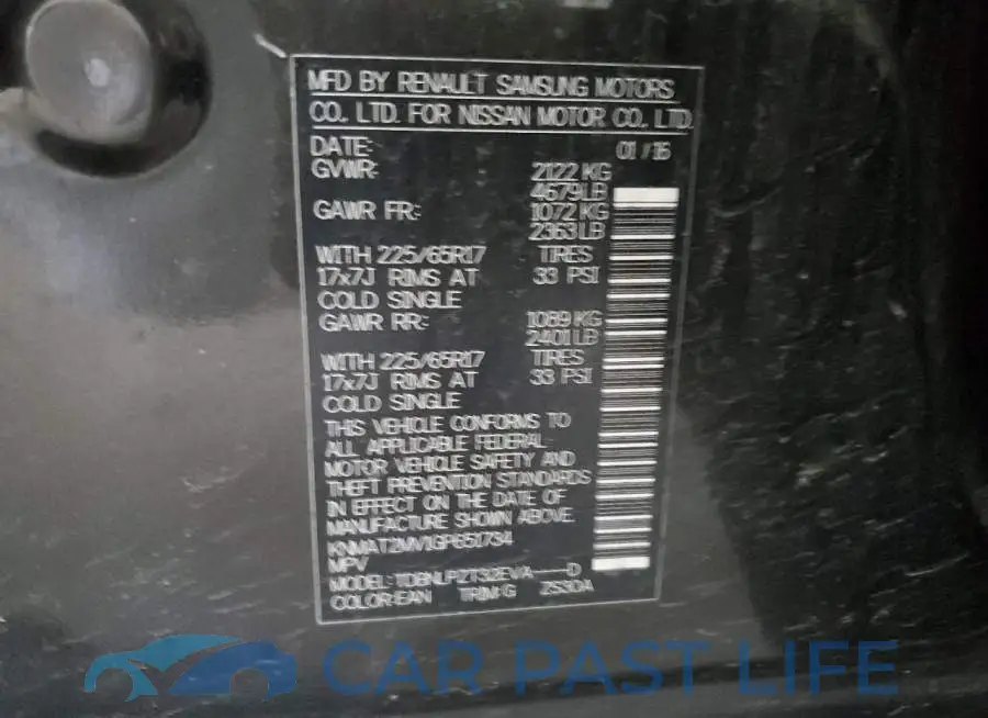 KNMAT2MV1GP651734# 13