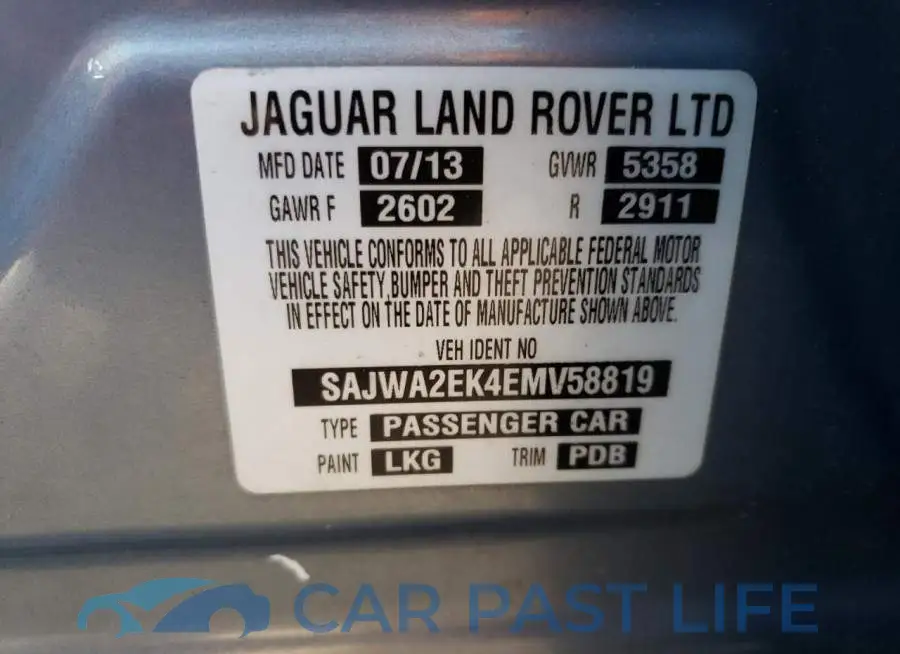 SAJWA2EK4EMV58819# 12