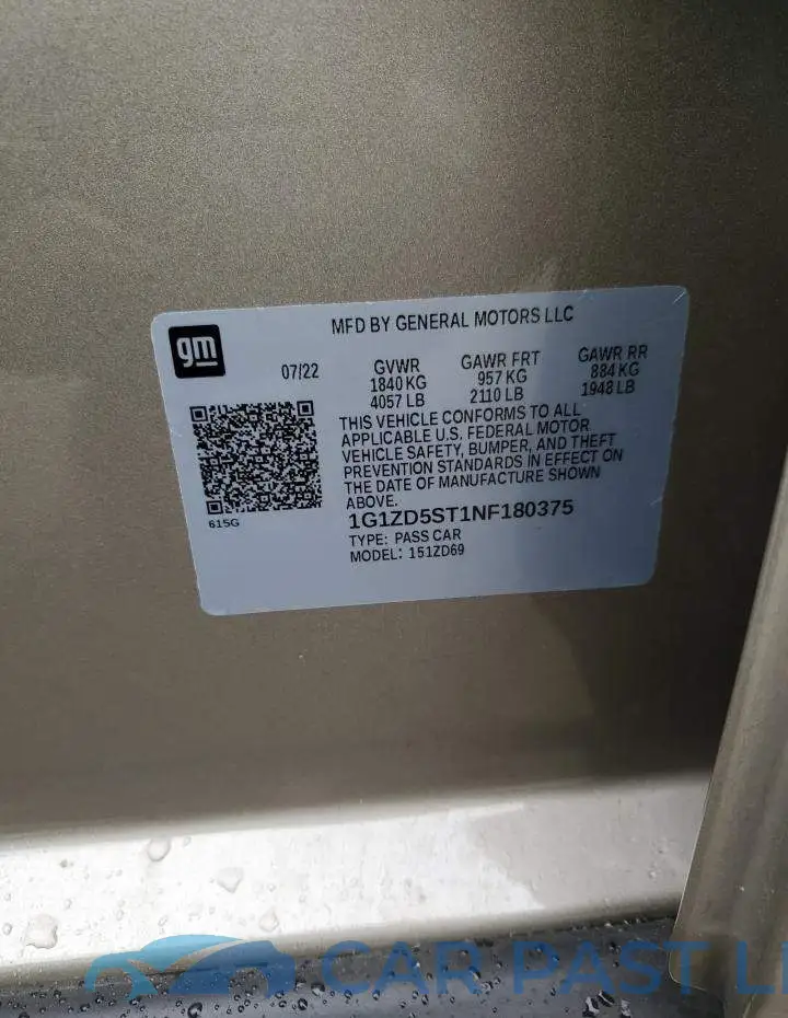 1G1ZD5ST1NF180375# 12