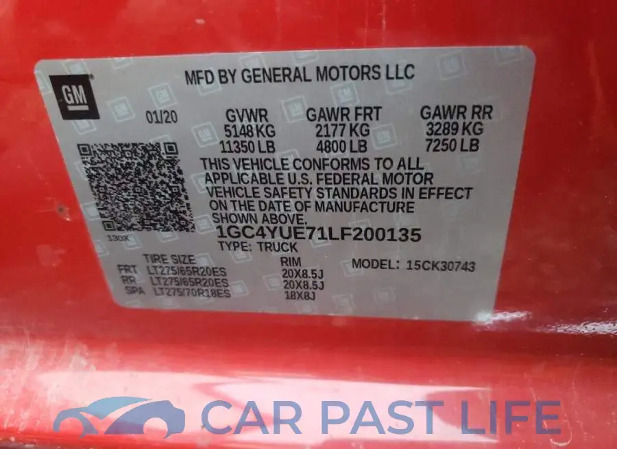 1GC4YUE71LF200135# 14
