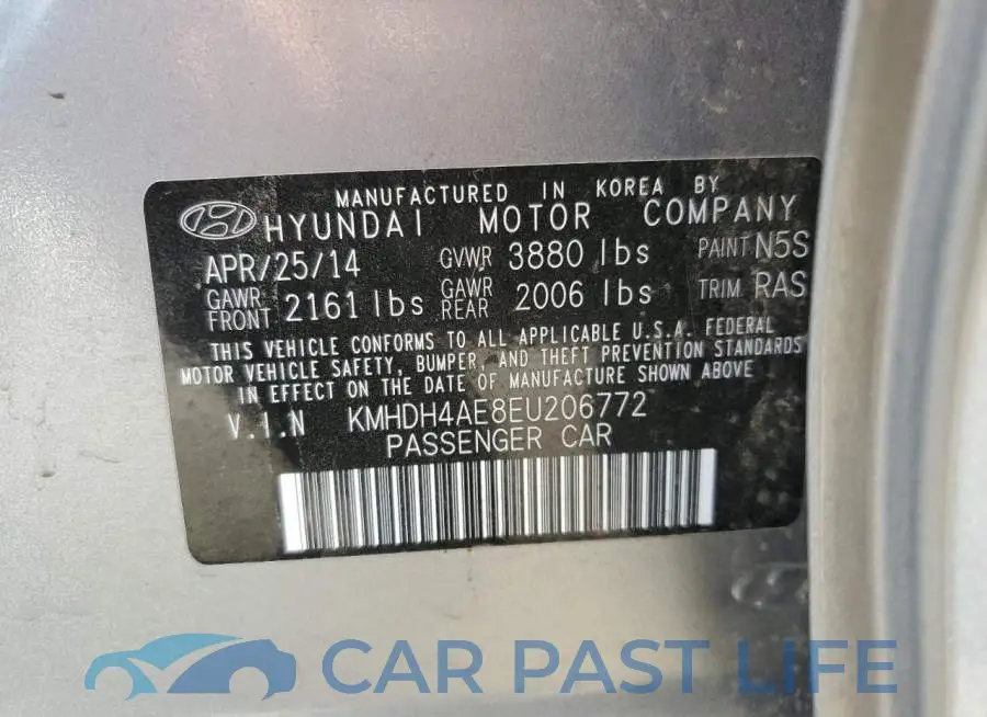 KMHDH4AE8EU206772# 12