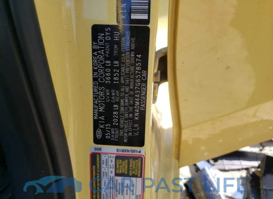 KNADM4A37G6578574# 10