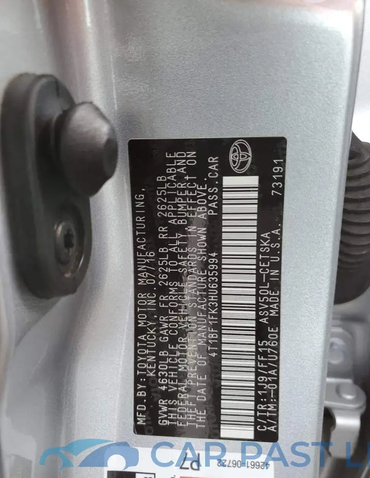 4T1BF1FK3HU635994# 13