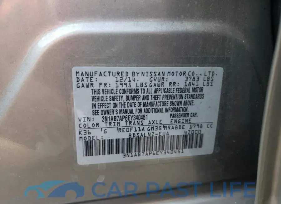 3N1AB7AP6EY340451# 12