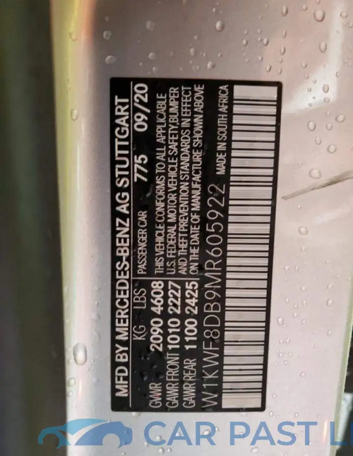 W1KWF8DB9MR605922# 12