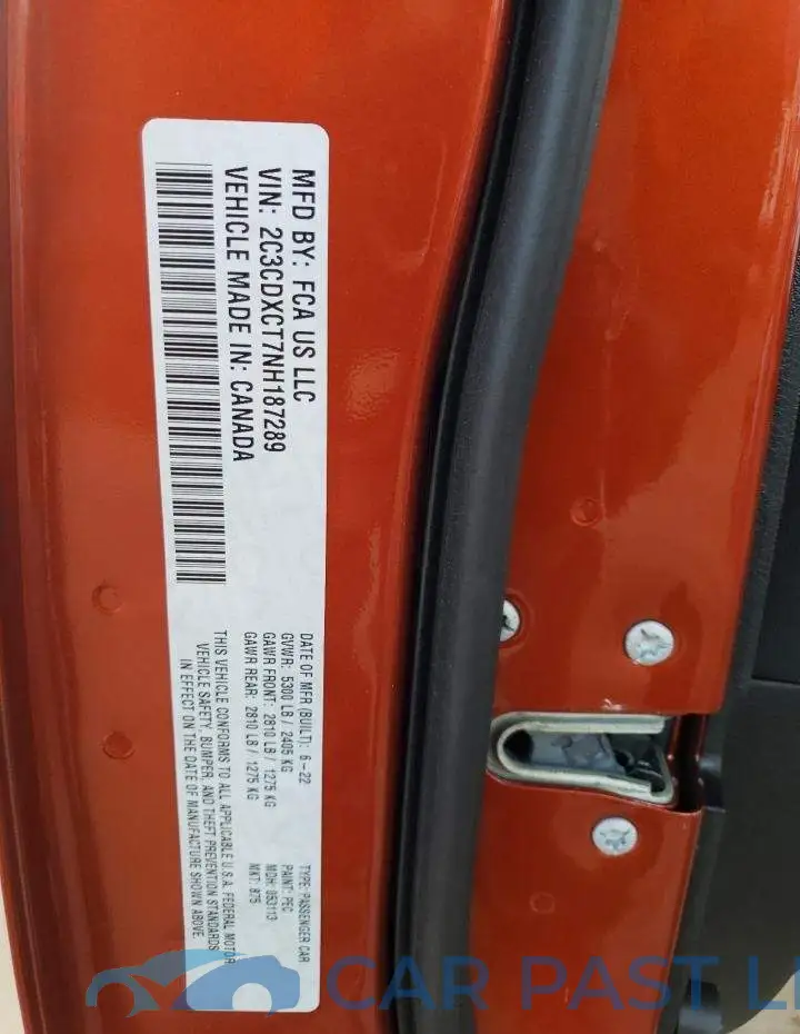 2C3CDXCT7NH187289# 12