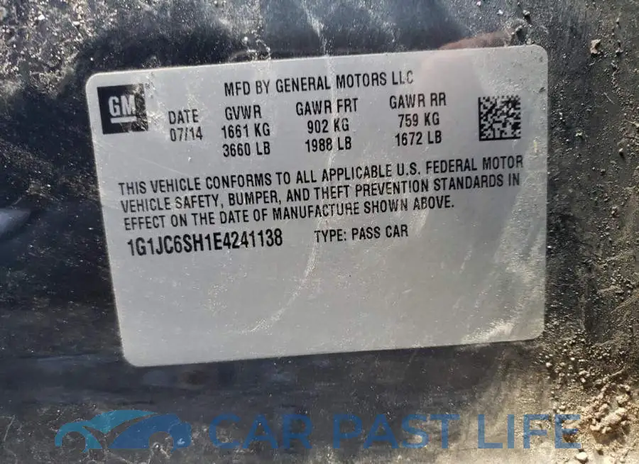 1G1JC6SH1E4241138# 13