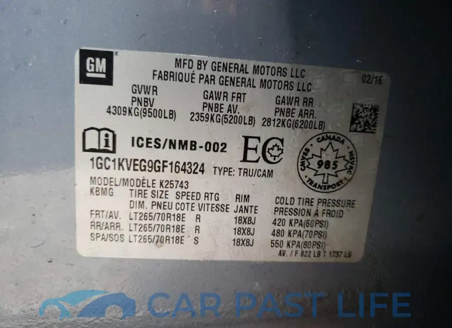1GC1KVEG9GF164324# 13