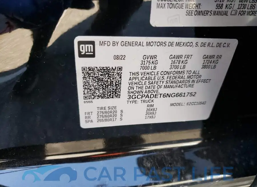3GCPADET6NG661752# 12