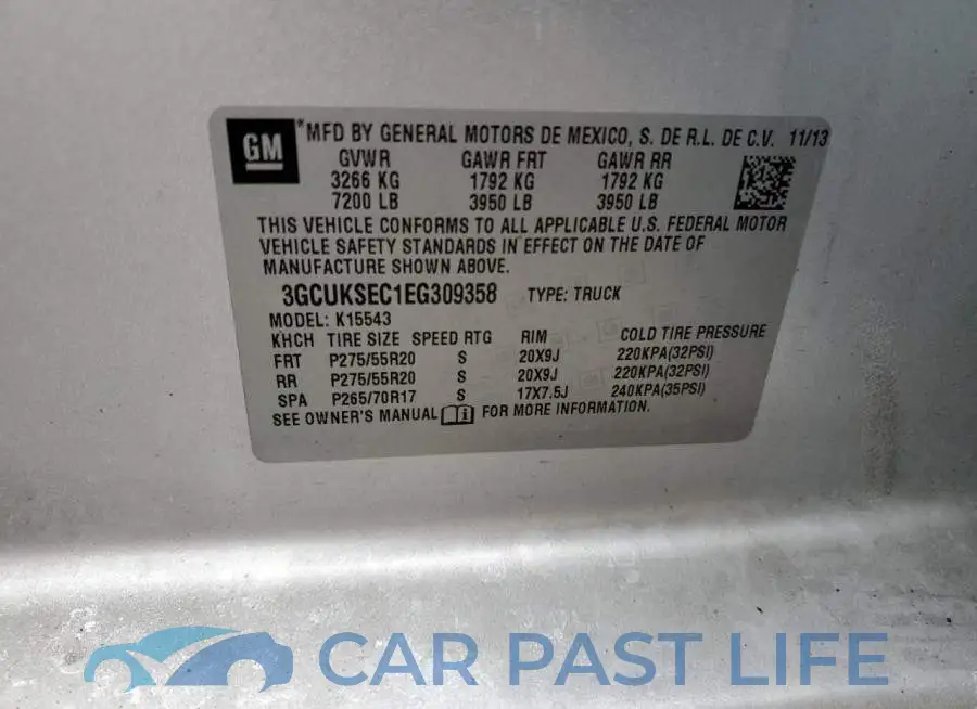 3GCUKSEC1EG309358# 12