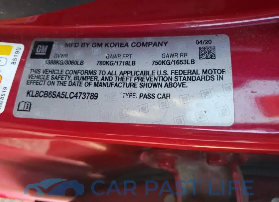 KL8CB6SA5LC473789# 12