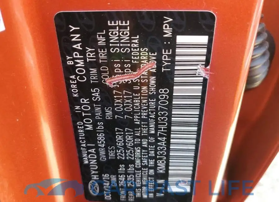 KM8J33A47HU337098# 10