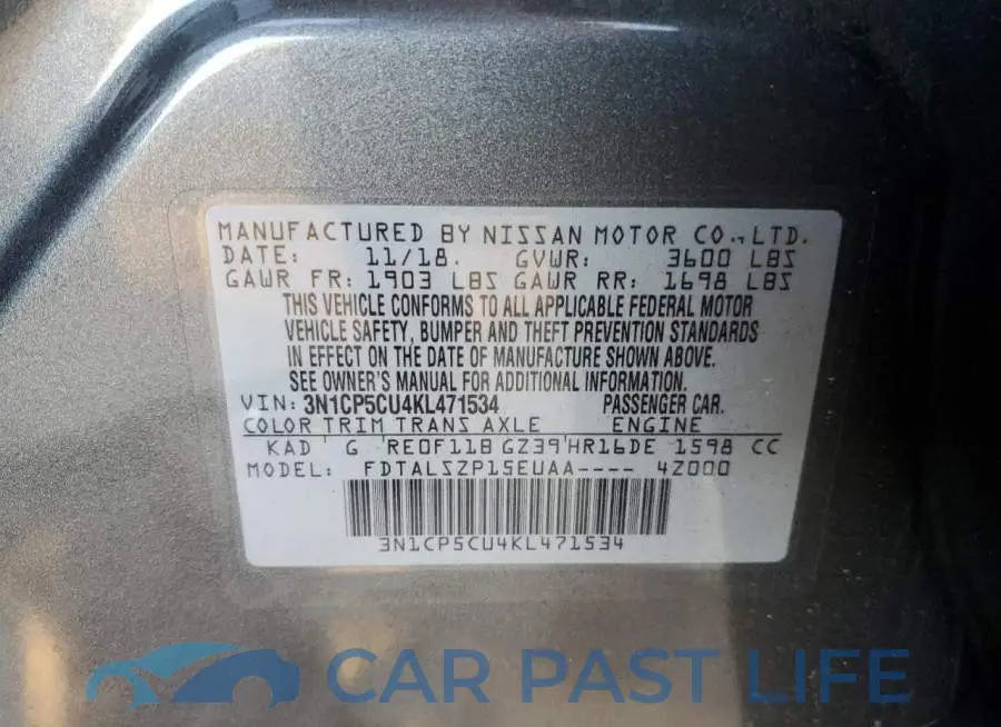 3N1CP5CU4KL471534# 14