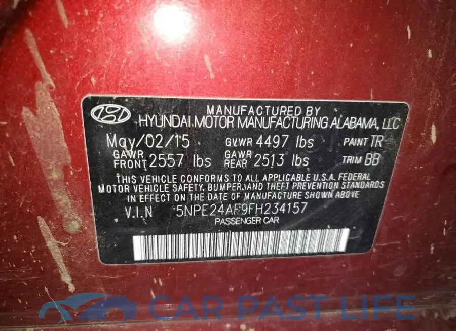 5NPE24AF9FH234157# 12