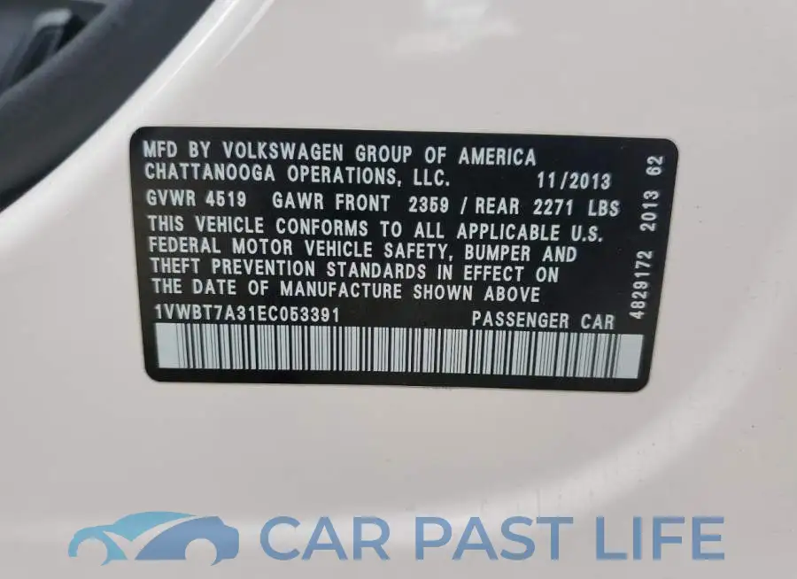 1VWBT7A31EC053391# 13