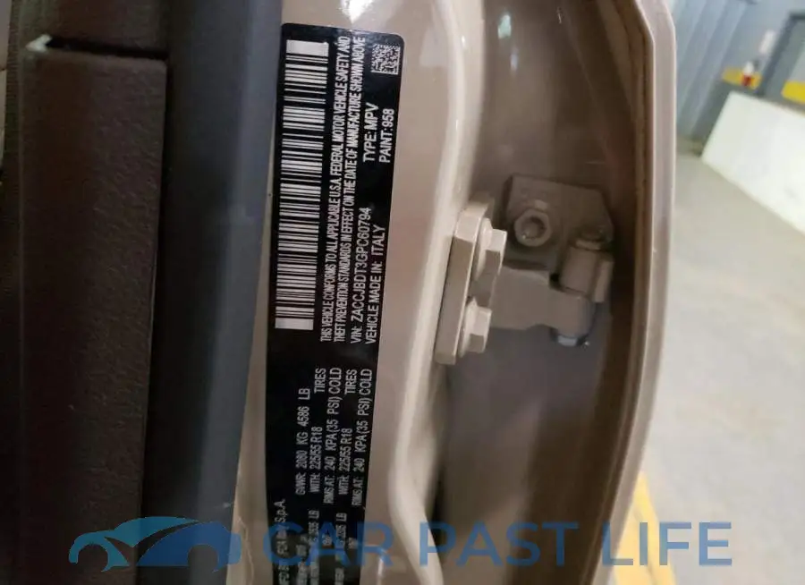 ZACCJBDT3GPC60794# 10