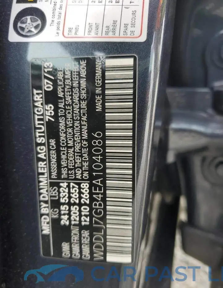 WDDLJ7GB4EA104086# 12