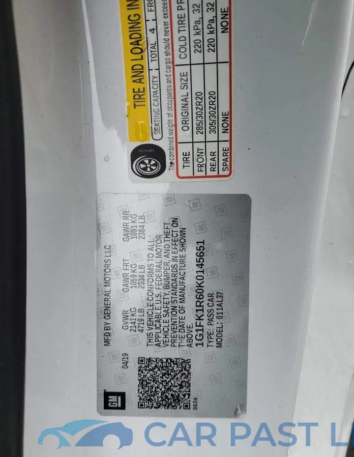 1G1FK1R60K0145651# 12