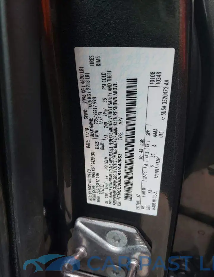 1FMCU0GD0KUA40063# 13