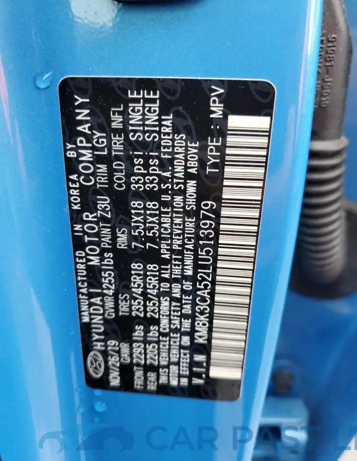 KM8K3CA52LU513979# 12