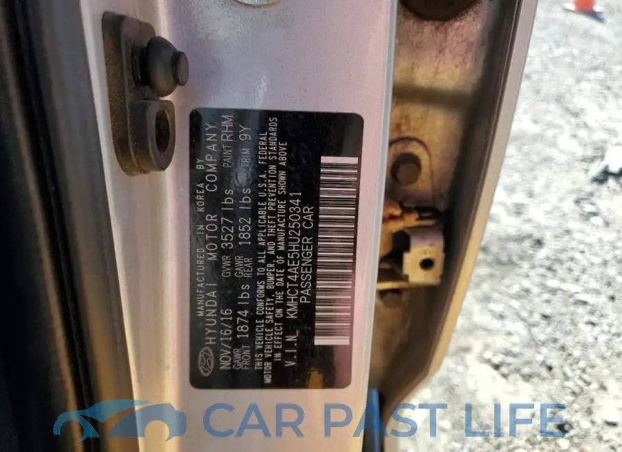 KMHCT4AE5HU250341# 12