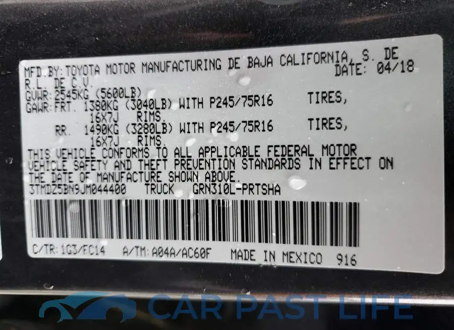 3TMDZ5BN9JM044400# 12