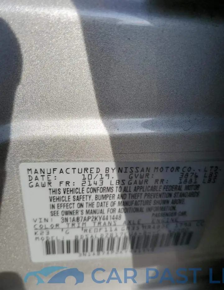 3N1AB7AP2KY441448# 12