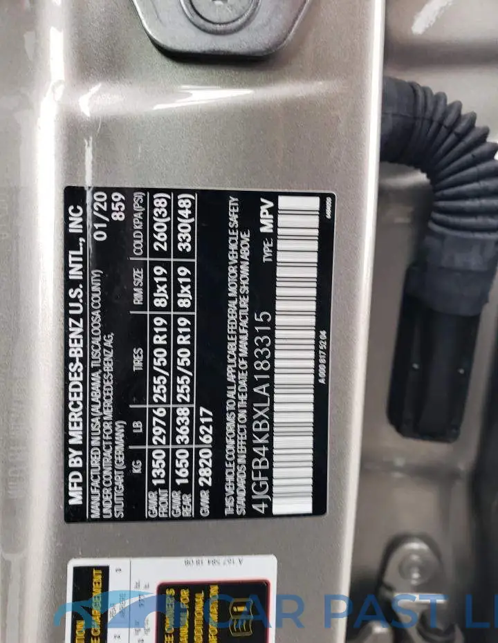 4JGFB4KBXLA183315# 12
