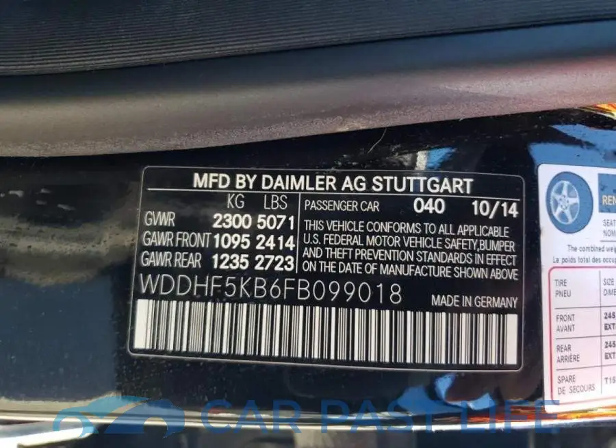 WDDHF5KB6FB099018# 12